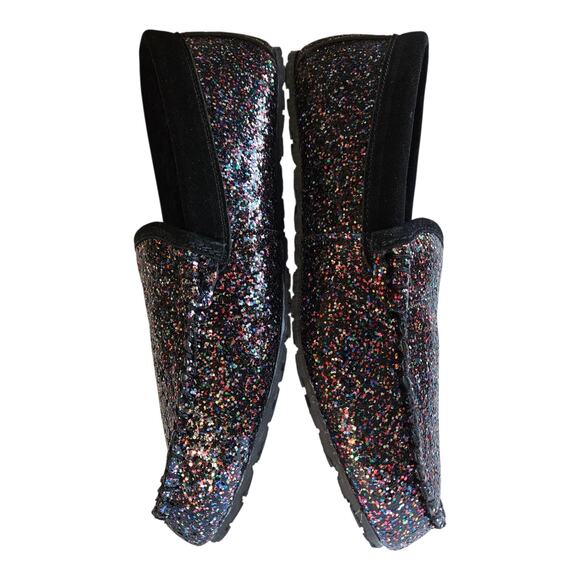 CLARKS Women's 10 M Faux Fur Glitter Moccasin Slippers Slip On Comfort NEW - Picture 8 of 10